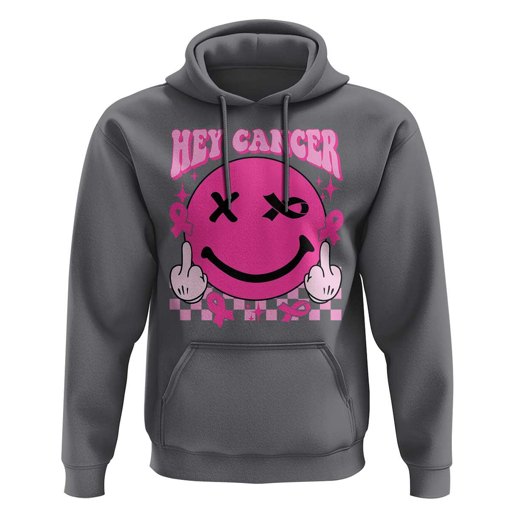 Funny Breast Cancer Hoodie Fuck Cancer Groovy TS09 Charcoal Print Your Wear