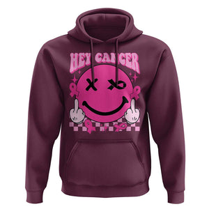 Funny Breast Cancer Hoodie Fuck Cancer Groovy TS09 Maroon Print Your Wear