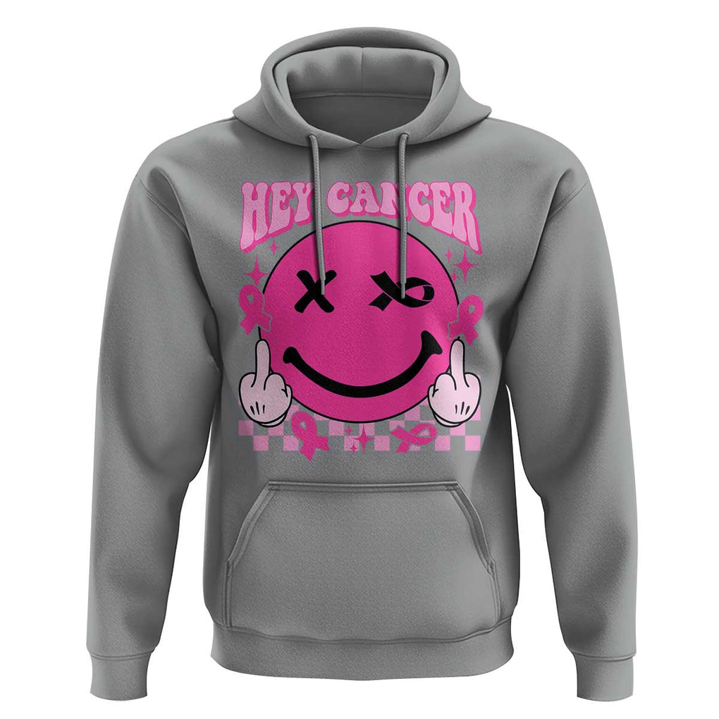 Funny Breast Cancer Hoodie Fuck Cancer Groovy TS09 Sport Gray Print Your Wear