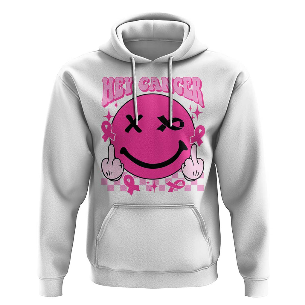 Funny Breast Cancer Hoodie Fuck Cancer Groovy TS09 White Print Your Wear