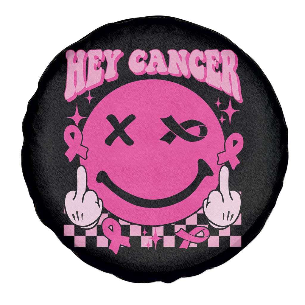 Funny Breast Cancer Spare Tire Cover Fuck Cancer Groovy TS09 Print Your Wear
