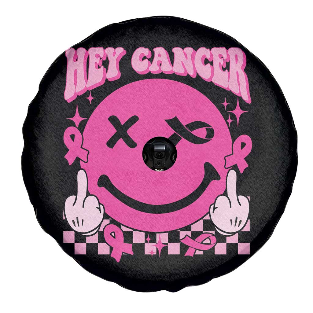 Funny Breast Cancer Spare Tire Cover Fuck Cancer Groovy TS09 Print Your Wear