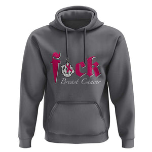 Pink Breast Cancer Hoodie Fuck Cancer Skeleton Hand TS09 Charcoal Print Your Wear