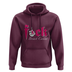 Pink Breast Cancer Hoodie Fuck Cancer Skeleton Hand TS09 Maroon Print Your Wear