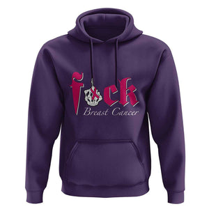 Pink Breast Cancer Hoodie Fuck Cancer Skeleton Hand TS09 Purple Print Your Wear