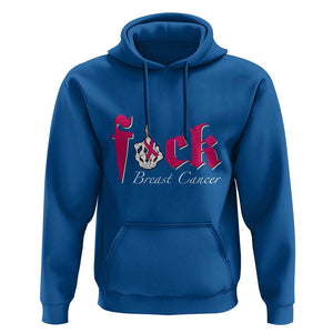 Pink Breast Cancer Hoodie Fuck Cancer Skeleton Hand TS09 Royal Blue Print Your Wear