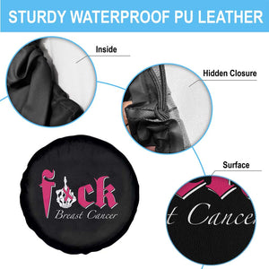 Pink Breast Cancer Spare Tire Cover Fuck Cancer Skeleton Hand TS09 Print Your Wear