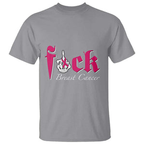 Pink Breast Cancer T Shirt Fuck Cancer Skeleton Hand TS09 Sport Gray Print Your Wear