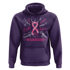 Breast Cancer Warrior Hoodie Love Fight Strength Hope Arrow Pink Ribbon TS09 Purple Print Your Wear