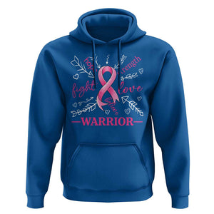 Breast Cancer Warrior Hoodie Love Fight Strength Hope Arrow Pink Ribbon TS09 Royal Blue Print Your Wear