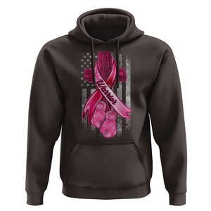 Pink Breast Cancer Hoodie I Am Warrior American Flag TS09 Dark Chocolate Print Your Wear