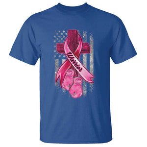 Pink Breast Cancer T Shirt I Am Warrior American Flag TS09 Royal Blue Print Your Wear