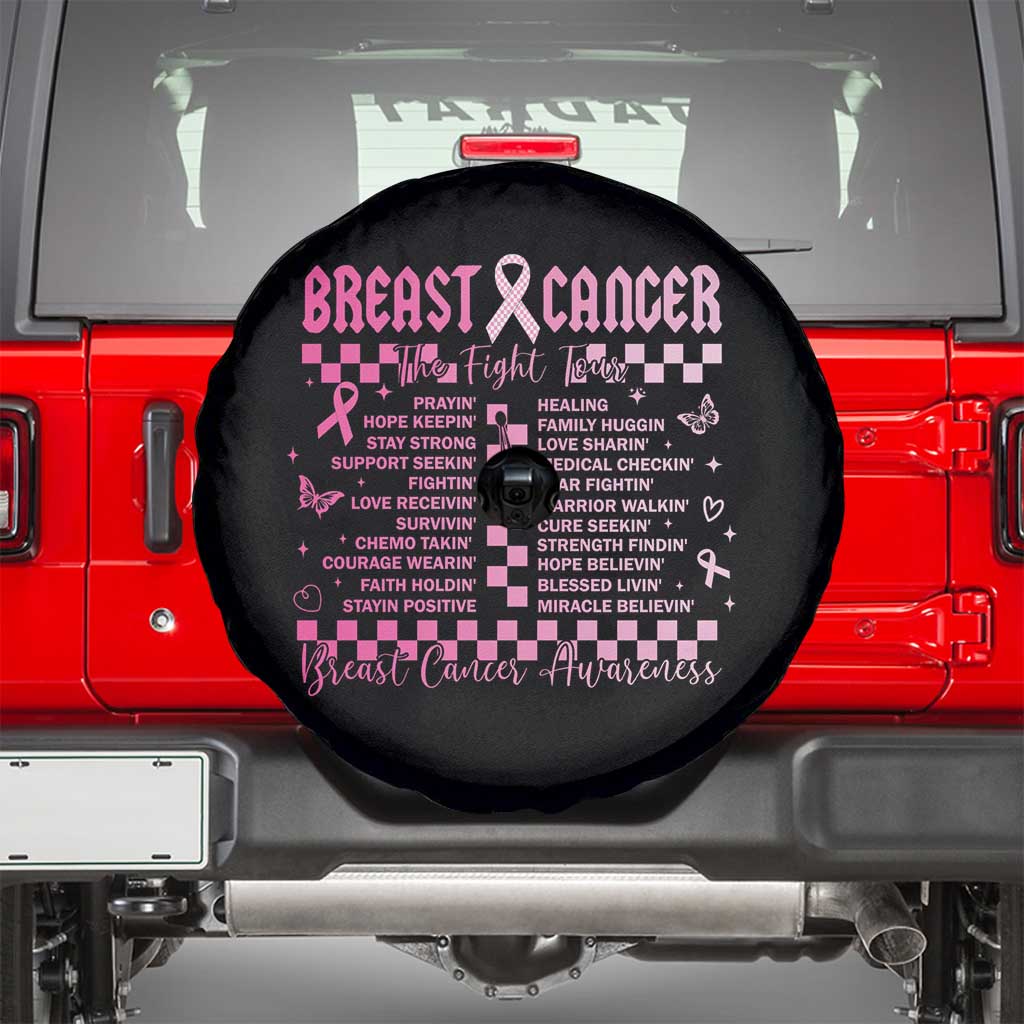 Breast Cancer The Fight Tour Spare Tire Cover TS09 Black Print Your Wear