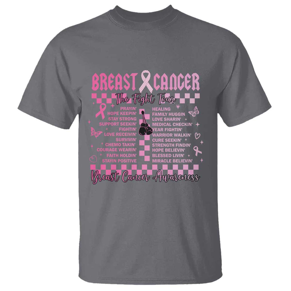 Breast Cancer The Fight Tour T Shirt TS09 Charcoal Print Your Wear