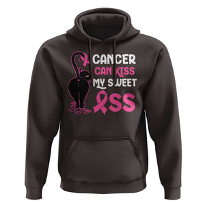 Funny Breast Cancer Hoodie Cancer Can Kiss My Sweet Ass Cool Cat TS09 Dark Chocolate Print Your Wear