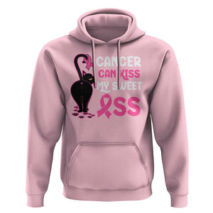 Funny Breast Cancer Hoodie Cancer Can Kiss My Sweet Ass Cool Cat TS09 Light Pink Print Your Wear