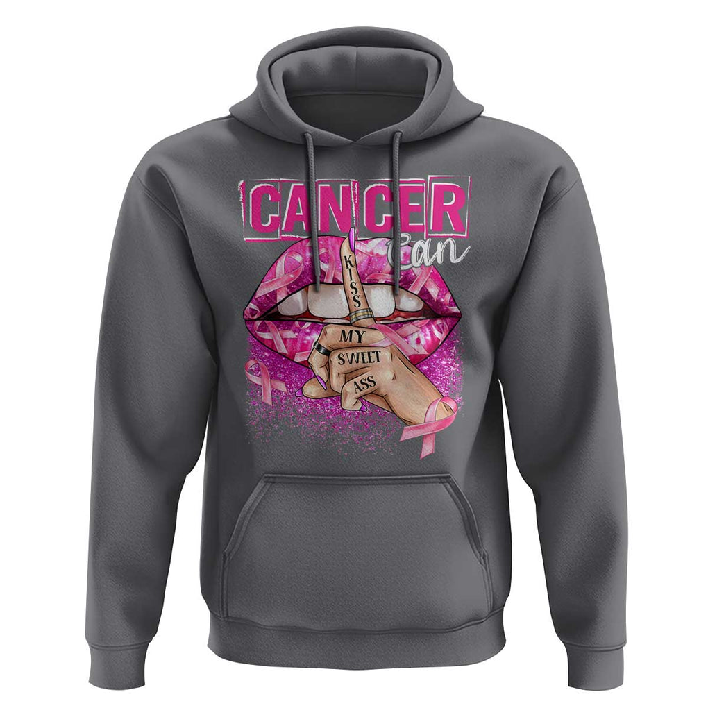 Breast Cancer Hoodie Cancer Can Kiss My Sweet Ass TS09 Charcoal Print Your Wear
