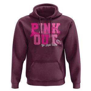 Breast Cancer Hoodie Pink Out Go Fight Win American Football TS09 Maroon Print Your Wear