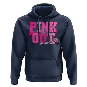 Breast Cancer Hoodie Pink Out Go Fight Win American Football TS09 Navy Print Your Wear