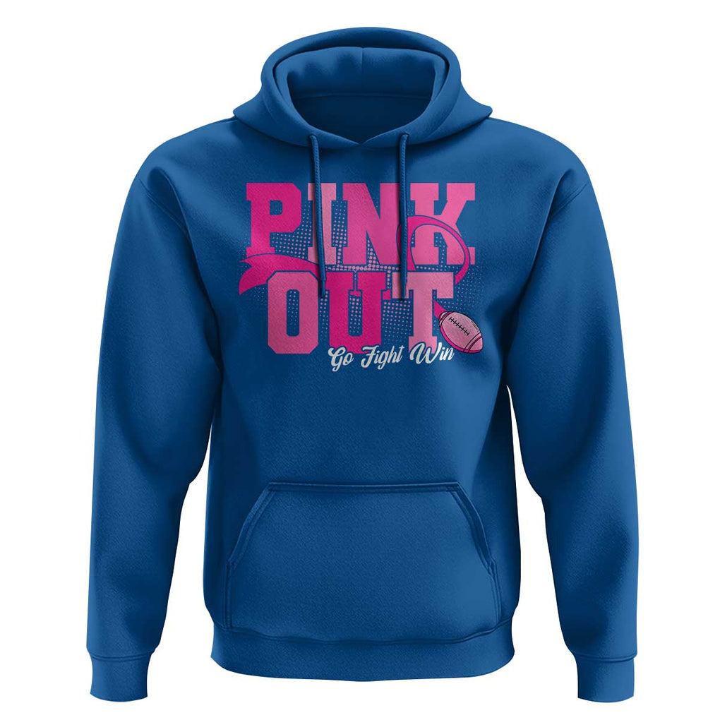 Breast Cancer Hoodie Pink Out Go Fight Win American Football TS09 Royal Blue Print Your Wear