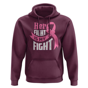 Breast Cancer Hoodie Her Fight Is My Fight TS09 Maroon Print Your Wear