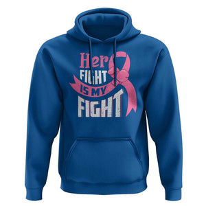 Breast Cancer Hoodie Her Fight Is My Fight TS09 Royal Blue Print Your Wear