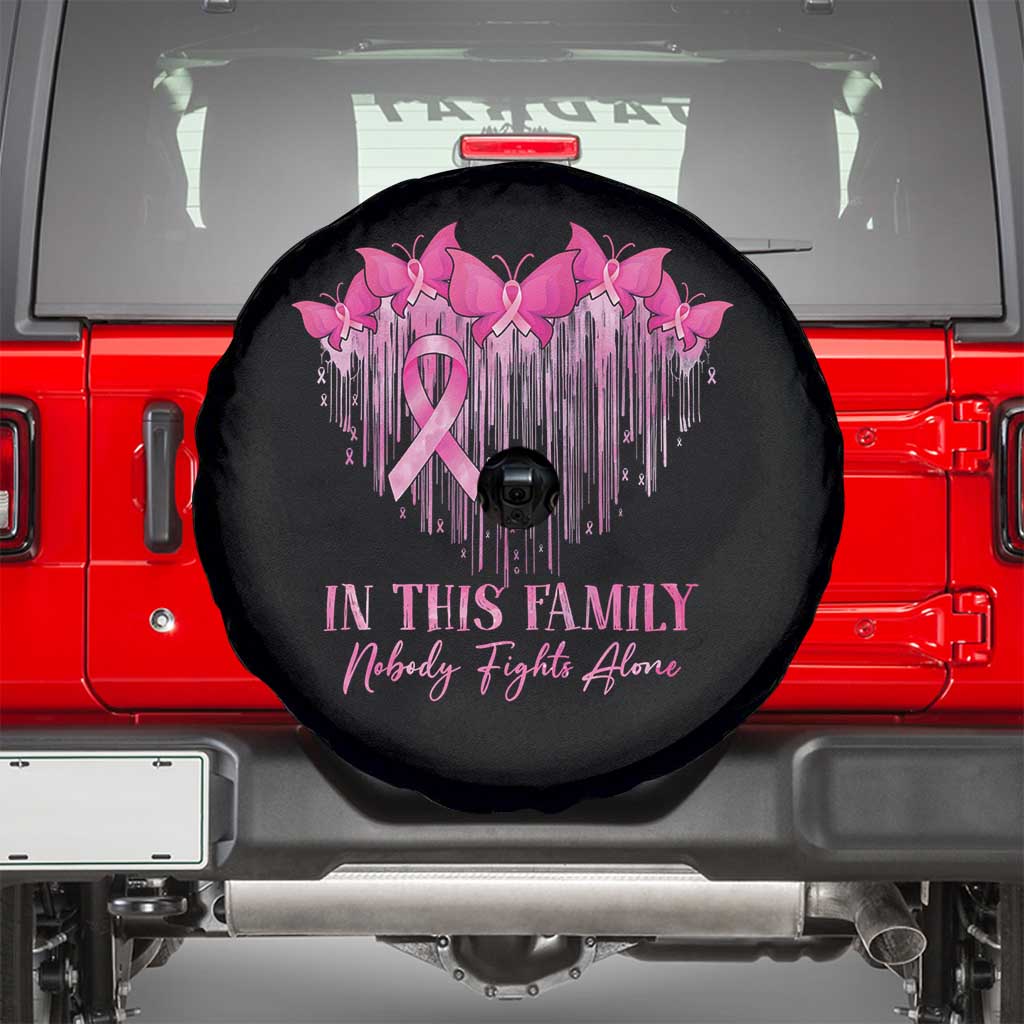 Breast Cancer Spare Tire Cover In This Family Nobody Fights Alone TS09 Black Print Your Wear