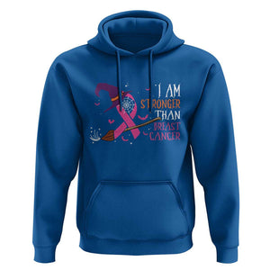 I Am Stronger Than Breast Cancer Halloween Witch Hoodie TS09 Royal Blue Print Your Wear