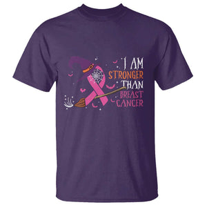 I Am Stronger Than Breast Cancer Halloween Witch T Shirt TS09 Purple Print Your Wear