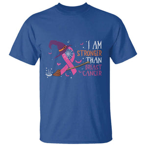 I Am Stronger Than Breast Cancer Halloween Witch T Shirt TS09 Royal Blue Print Your Wear