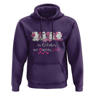 Pink Breast Cancer Hoodie In October We Wear Pink Pink Ghost Halloween TS09 Purple Print Your Wear