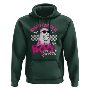 Halloween Breast Cancer Is Boo Sheet Hoodie Groovy Cute Pink Ghost TS09 Dark Forest Green Print Your Wear