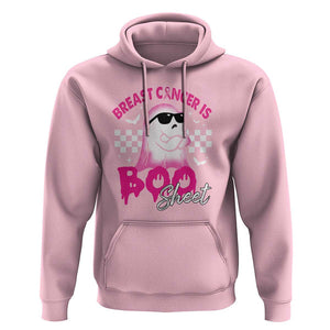Halloween Breast Cancer Is Boo Sheet Hoodie Groovy Cute Pink Ghost TS09 Light Pink Print Your Wear