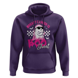 Halloween Breast Cancer Is Boo Sheet Hoodie Groovy Cute Pink Ghost TS09 Purple Print Your Wear
