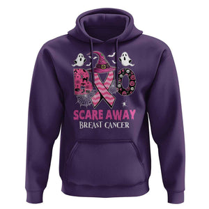 Pink Breast Cancer Halloween Hoodie Boo Scare Away Pink Ribbon Witch TS09 Purple Print Your Wear
