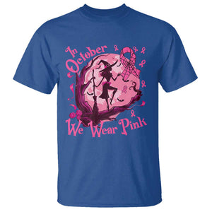 Breast Cancer Halloween T Shirt In October We Wear Pink Witch TS09 Royal Blue Print Your Wear
