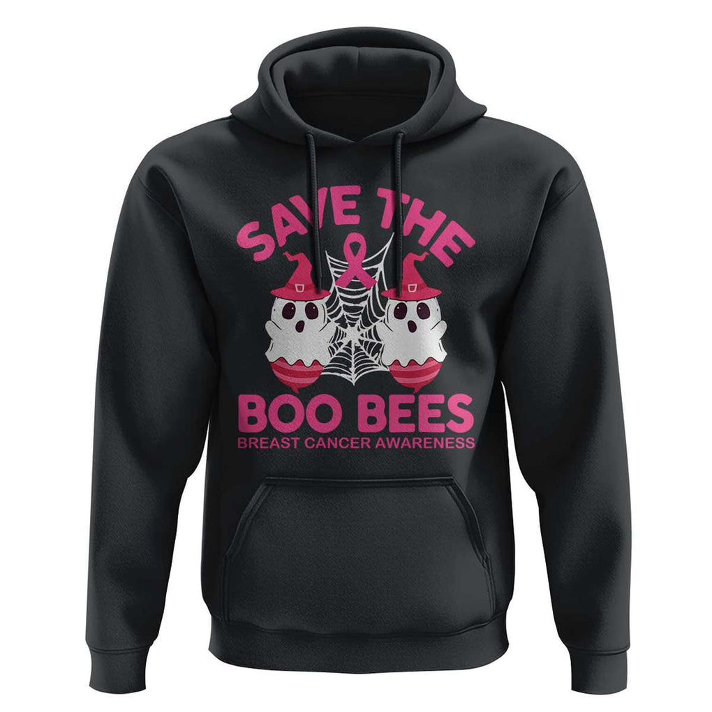 Breast Cancer Halloween Hoodie Save The Boo Bees TS09 Black Print Your Wear
