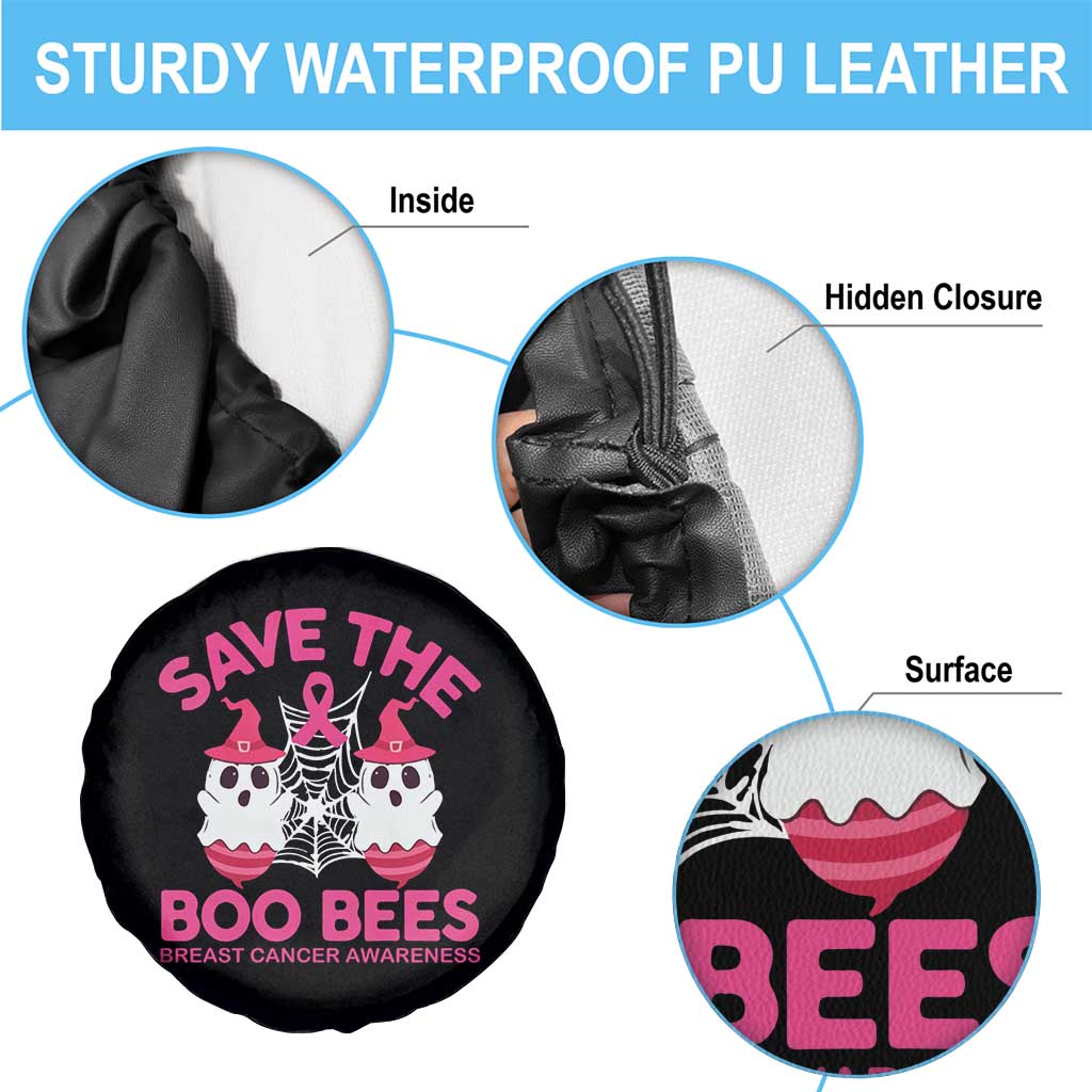 Breast Cancer Halloween Spare Tire Cover Save The Boo Bees TS09 Print Your Wear