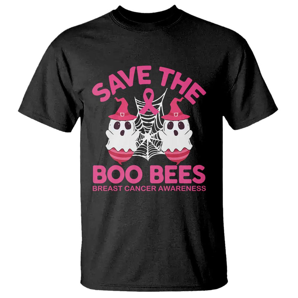 Breast Cancer Halloween T Shirt Save The Boo Bees TS09 Black Print Your Wear