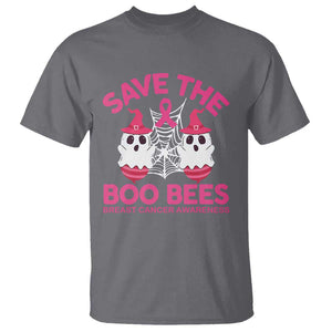 Breast Cancer Halloween T Shirt Save The Boo Bees TS09 Charcoal Print Your Wear