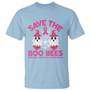 Breast Cancer Halloween T Shirt Save The Boo Bees TS09 Light Blue Print Your Wear