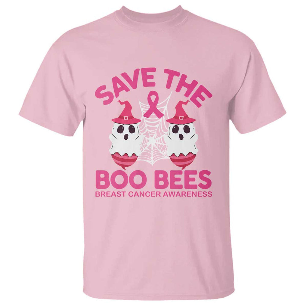 Breast Cancer Halloween T Shirt Save The Boo Bees TS09 Light Pink Print Your Wear