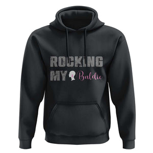 Breast Cancer Chemotherapy Hoodie Rocking My Baldie Slay Bald Lady TS09 Black Print Your Wear