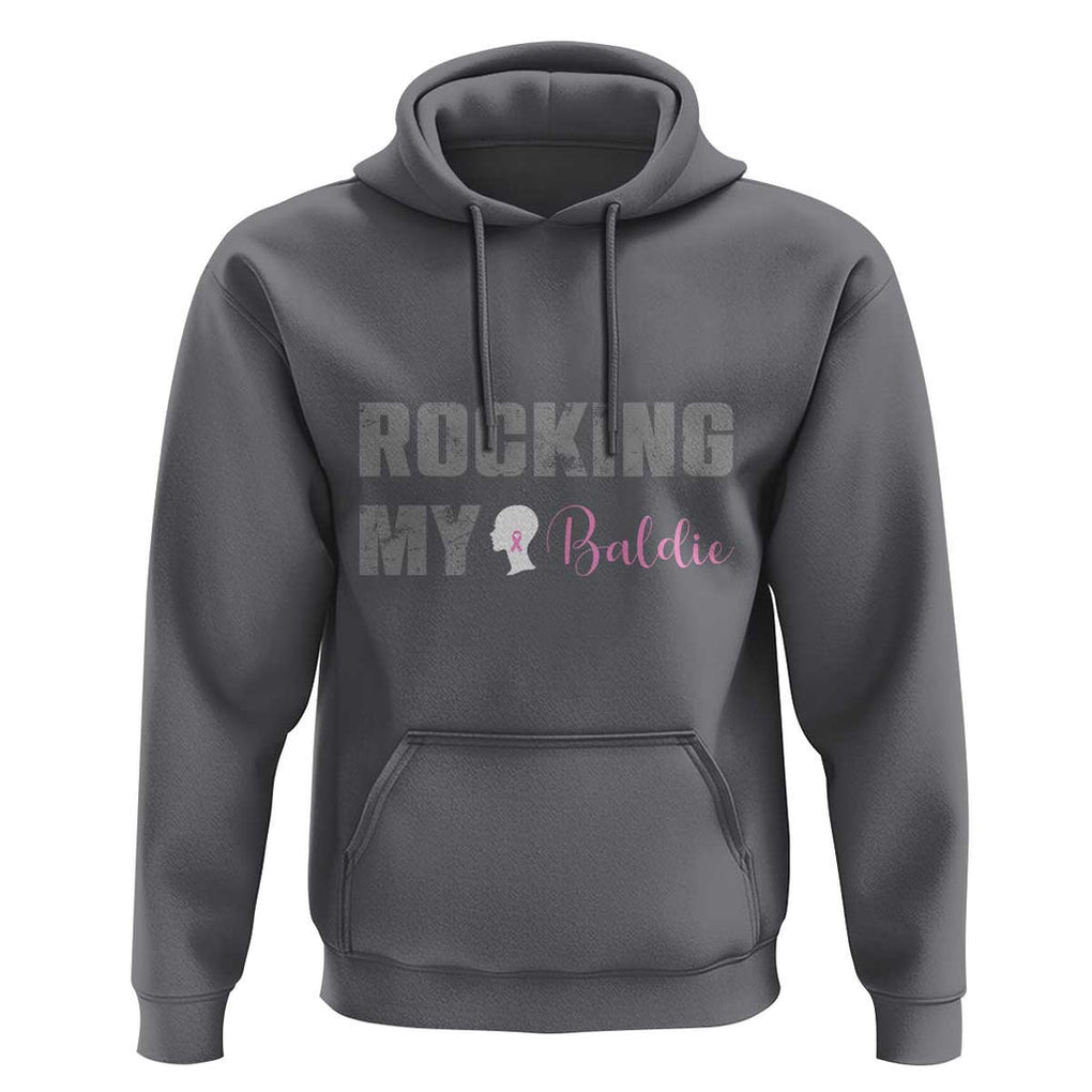 Breast Cancer Chemotherapy Hoodie Rocking My Baldie Slay Bald Lady TS09 Charcoal Print Your Wear