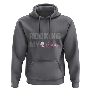 Breast Cancer Chemotherapy Hoodie Rocking My Baldie Slay Bald Lady TS09 Charcoal Print Your Wear