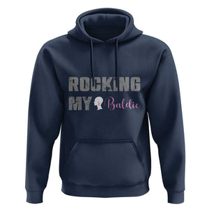 Breast Cancer Chemotherapy Hoodie Rocking My Baldie Slay Bald Lady TS09 Navy Print Your Wear
