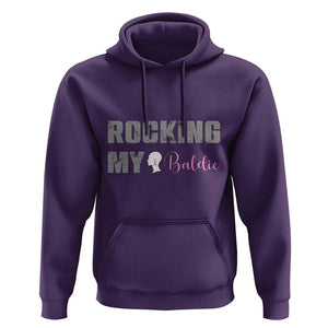 Breast Cancer Chemotherapy Hoodie Rocking My Baldie Slay Bald Lady TS09 Purple Print Your Wear