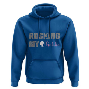 Breast Cancer Chemotherapy Hoodie Rocking My Baldie Slay Bald Lady TS09 Royal Blue Print Your Wear