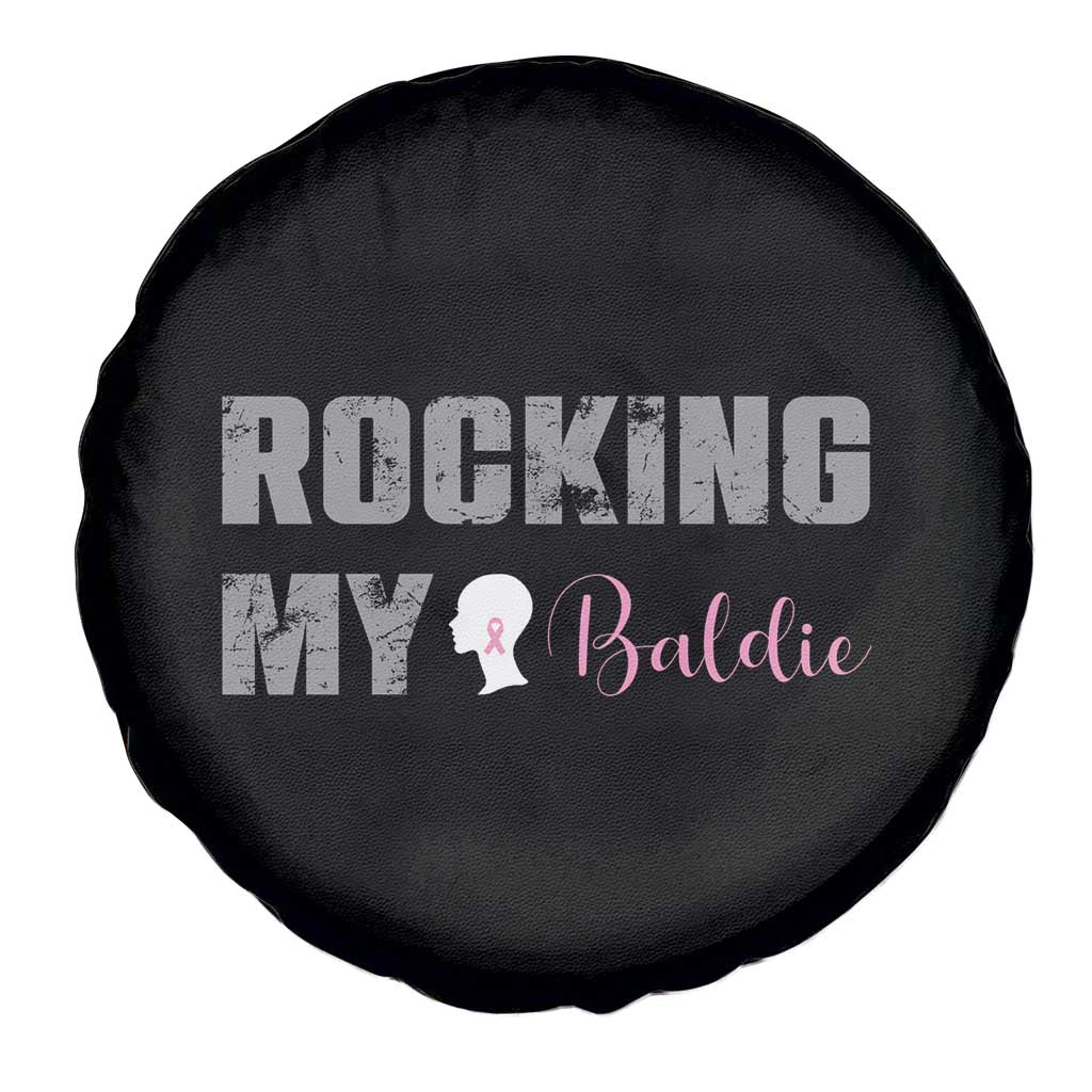 Breast Cancer Chemotherapy Spare Tire Cover Rocking My Baldie Slay Bald Lady TS09 Print Your Wear