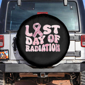 Pink Breast Cancer Chemotherapy Spare Tire Cover Last Day Of Radiation Pink Ribbon TS09 No hole Black Print Your Wear